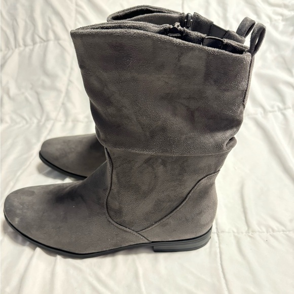 VJH Confort Shoes - VJH comfort Wmns Slouchy Boots Bootie Sz 8.5 Round Toe Comfort Low Heel Mid Calf